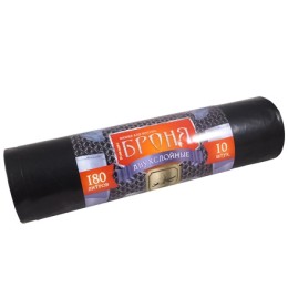 Мешок д/мусора ПВД 180 л (10 шт.) рулон 2-х слойный БРОНЯ (1/10 шт.) ВР-0011Н