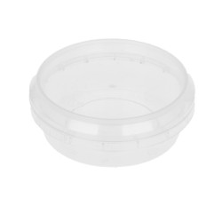 Контейнер круглый 125 мл (Н-30,5, D-93) упорное кольцо+конт.замок (560 шт.) Перинт б/к