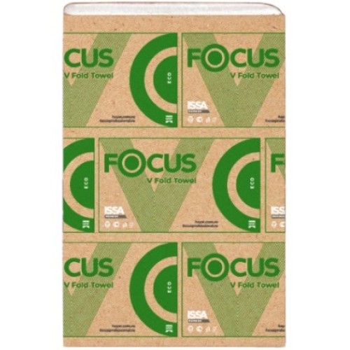 Полотенца бумажные V-сложение 1сл. (250 л.) FOCUS ECO (1/15 пачек) 5083742 в Екатеринбург — Uralhoz.ru