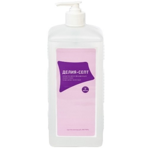 Мыло жидкое 1,0 л антибак. бальзам Делия-Септ с дозатором (1/10 шт.) ЧестныйЗнак в Екатеринбург — Uralhoz.ru