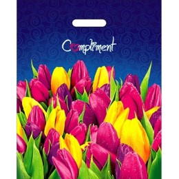 Пакет с прорубной ручкой ПВД 38х47 (60 мкм) Комплимент лам. (50/500 шт.) Интерпак