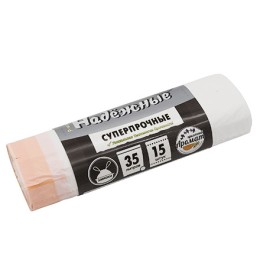 Мешок д/мусора ПСД 35 л (15 шт.) рулон с завязками белый НАДЕЖНЫЕ (1/30 шт.) ВЗ0351517