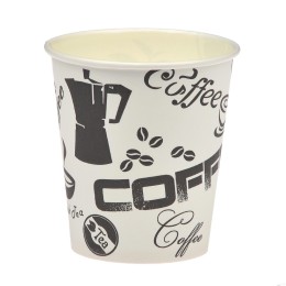 Стакан ГН 180/200 мл (d-73 мм) бумажный Черный кофе (1500 шт.) ViRiDo