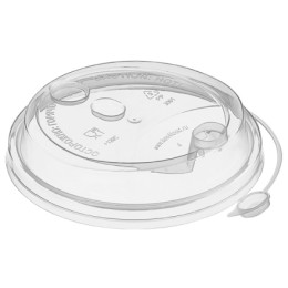 Крышка для стакана (d-90 мм) с питейником прозрачная Глянец ВЗЛП (50/1000 шт.) 3001п