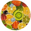 Тарелка картонная d-230 ламинированная с бортом Фрукты (50/500 шт.) ИнтроПластик в Екатеринбург — Uralhoz.ru