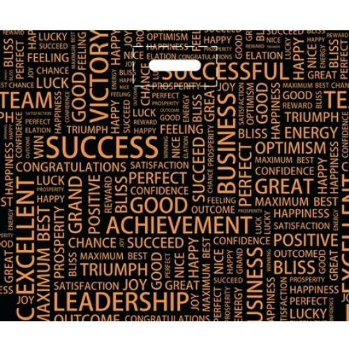 Пакет с прорубной ручкой ПВД 60х50 (70 мкм) Графика черн (50/250 шт.) Интерпак в Екатеринбург — Uralhoz.ru