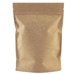 Пакет бумажный Doypack 150х210 (40+40) мм крафт БЕЗ окна (100/600 шт.) №02