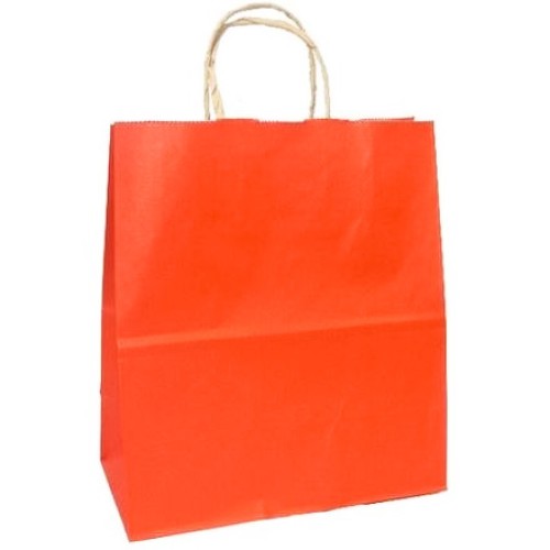 Пакет бумажный с кручеными ручками 220х120х250  80 г с печатью Orange (25/250 шт.) 111620 в Екатеринбург — Uralhoz.ru