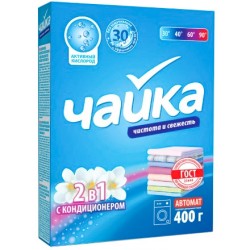 Стиральный порошок 0,4 кг Чайка-автомат 2 в 1 (1/18 шт.)