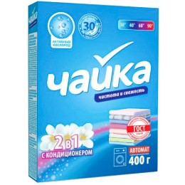 Стиральный порошок 0,4 кг Чайка-автомат 2 в 1 (1/18 шт.)