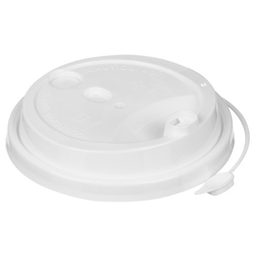 Крышка для стакана (d-90 мм) с питейником белая МАТОВАЯ ВЗЛП (50/1000 шт.) 3001м/б в Екатеринбург — Uralhoz.ru