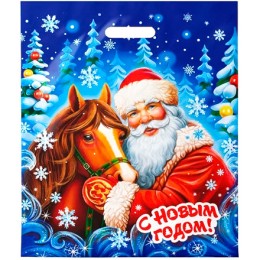 Пакет с прорубной ручкой ПВД 40х47 (45 мкм) Любимец (50/500 шт.) Интерпак СИМВОЛ ГОДА