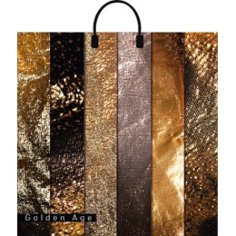 Пакет с пластиковой ручкой ПВД 40х44 (100 мкм) Золотой век лам. (10/100 шт.) Интерпак