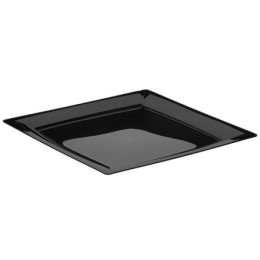 Тарелка квадратная плоская 235х235 ПП черная (3/60 шт.) 2004ч