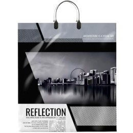 Пакет с пластиковой ручкой ПВД 40х44 (100 мкм) Отражение лам. (10/100 шт.) Интерпак