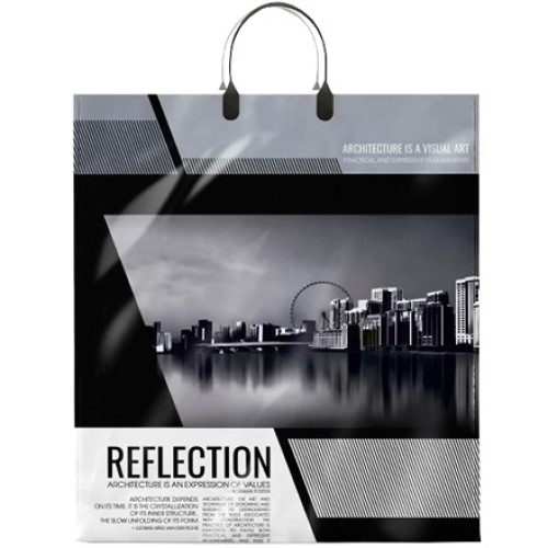 Пакет с пластиковой ручкой ПВД 40х44 (100 мкм) Отражение лам. (10/100 шт.) Интерпак в Екатеринбург — Uralhoz.ru