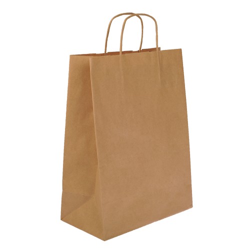 Пакет бумажный с кручеными ручками 350х150х450 крафт 70 г (200 шт.) 108-085 в Екатеринбург — Uralhoz.ru