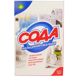 Сода кальцинированная 600 г (карт. коробка) Флора (1/24 шт.)