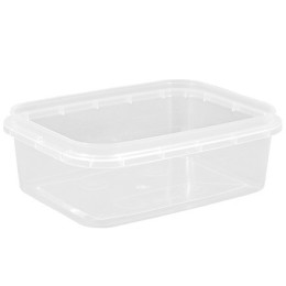 Контейнер прямоугольный  280 мл КУБ упорное кольцо+конт.замок (91х120х42) Перинт (500 шт.) б/к