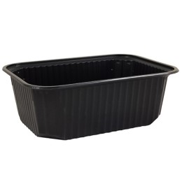 Плоское Дно контейнера 1000 г (186х132х64) BRO PACK (100/500 шт.) ЧЕРНОЕ