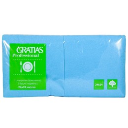 Салфетка 24х24 (1 сл.) 400 бирюзовая Бигпак Интенсив Gratias (1/12 шт.)