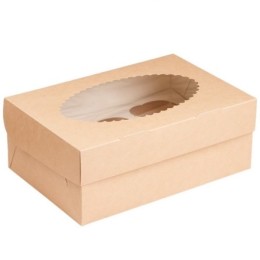Упаковка для маффинов MUF  6 КОМПЛЕКТ 250х170х100 (25/150 шт.) OSQ