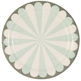 Тарелка картонная d-230 ламинированная с бортом Сектора (50/500 шт.) ИнтроПластик