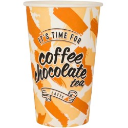 Стакан ГН 400 мл (d-90 мм) бумажный Coffee Time (50/1000 шт.) Пэйпер Кап АКЦИЯ