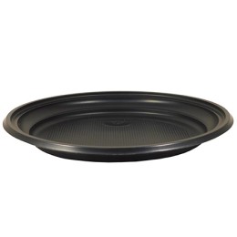 Тарелка D210 (1-секц.) ПП черная (50/750 шт.) ИнтроПластик
