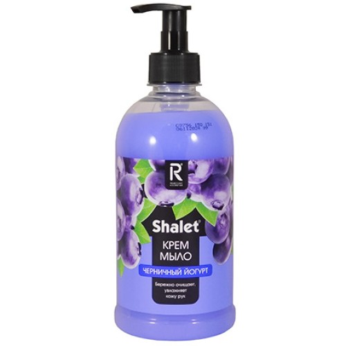 Мыло жидкое 0,5 л КРЕМ с дозатором SHALET Черничный йогурт (1/9 шт.) РК 3180 в Екатеринбург — Uralhoz.ru