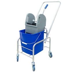 Уборочная тележка одноведерная 25 л с отжимом без корзины на колесах (1/2 шт.) Россия 1028739