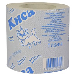 Туалетная бумага  Киса голубая (со втулкой) (40 шт.)