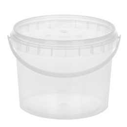 Ведро БЕЗ крышки 0,55 л (неокр) Перинт (300 шт.) с ручкой