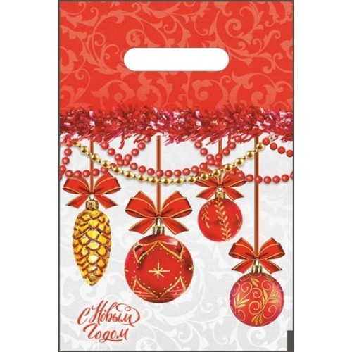 Пакет с прорубной ручкой ПВД 20х30 (30 мкм) Бантики (100/2000 шт.) Интерпак в Екатеринбург — Uralhoz.ru