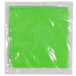 Салфетка микрофибра 30х30 в инд. упаковке ЗЕЛЕНАЯ (1/300 шт.)