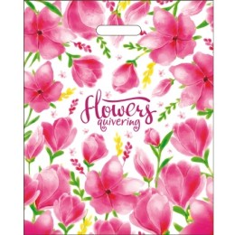 Пакет с прорубной ручкой ПВД 38х47 (60 мкм) Трепет лам. (50/500 шт.) Интерпак