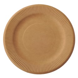 Тарелка картонная d-230 КРАФТ O2 PLATE (100/800 шт.) OSQ Ак