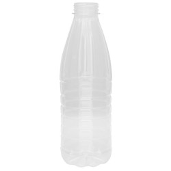 Бутылка  ПЭТ 1,0 л (бесцветная) молочная (D-3,8 см) (50 шт.) Италия