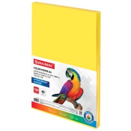 Бумага А4 BRAUBERG интенсив (100 л) (1/10 шт.) ЖЁЛТЫЙ