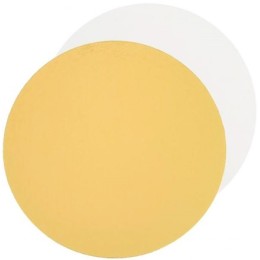 Подносы круг. (1,8 мм) Кондитер d-240 золото/белый (25 шт.)