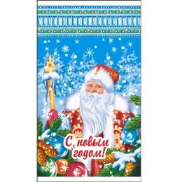 Пакет подарочный 20х35 Мороз (100/2000 шт.) Интерпак