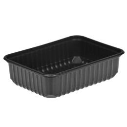 Плоское Дно контейнера 1000 г (179x132х63 мм) Алькор (50/500 шт.) ЧЕРНОЕ