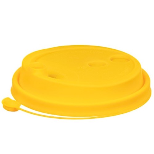 Крышка для стакана (d-90 мм) с питейником желтая МАТОВАЯ ВЗЛП (50/1000 шт.) 3001м/ж в Екатеринбург — Uralhoz.ru