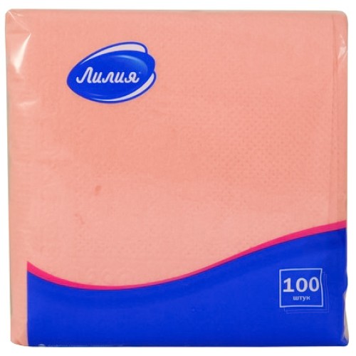 Салфетка 24х24 (1 сл.) 100 Лилия Розовая (1/15 шт.) 0743 в Екатеринбург — Uralhoz.ru