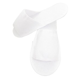 Одноразовые тапочки Махровые-Эконом белые, открытый мыс (10/400 шт.) арт.512