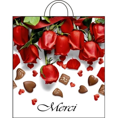 Пакет с петлевой ручкой ПНД 38х42 (40 мкм) Мерси (25/500 шт.) Интерпак в Екатеринбург — Uralhoz.ru