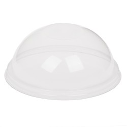 Крышка к стакану ПЭТ купольная БЕЗ ОТВЕРСТИЯ D-95 мм, h-40 мм (50/1000 шт.) ПолиЭР