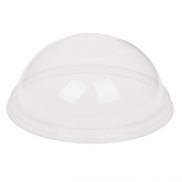 Крышка к стакану ПЭТ купольная БЕЗ ОТВЕРСТИЯ D-95 мм, h-40 мм (50/1000 шт.) ПолиЭР