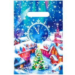 Пакет с прорубной ручкой ПВД 20х30 (30 мкм) Волшебная ночь (100/2000 шт.) Интерпак