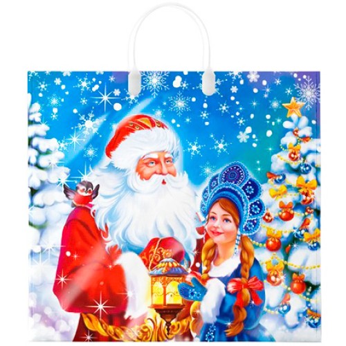 Пакет с пластиковой ручкой ПВД 37х34 (80 мкм) Добрая сказка (10/100 шт.) Интерпак в Екатеринбург — Uralhoz.ru